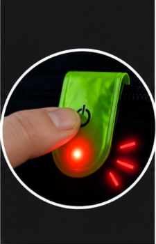 Magnetinis LED atšvaitas 2in1 – su mirksinčia raudona šviesa