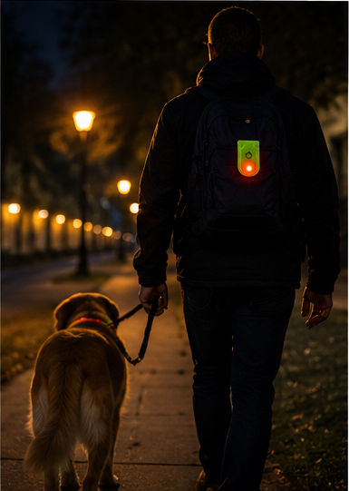 Magnetinis LED atšvaitas 2in1 – su mirksinčia raudona šviesa